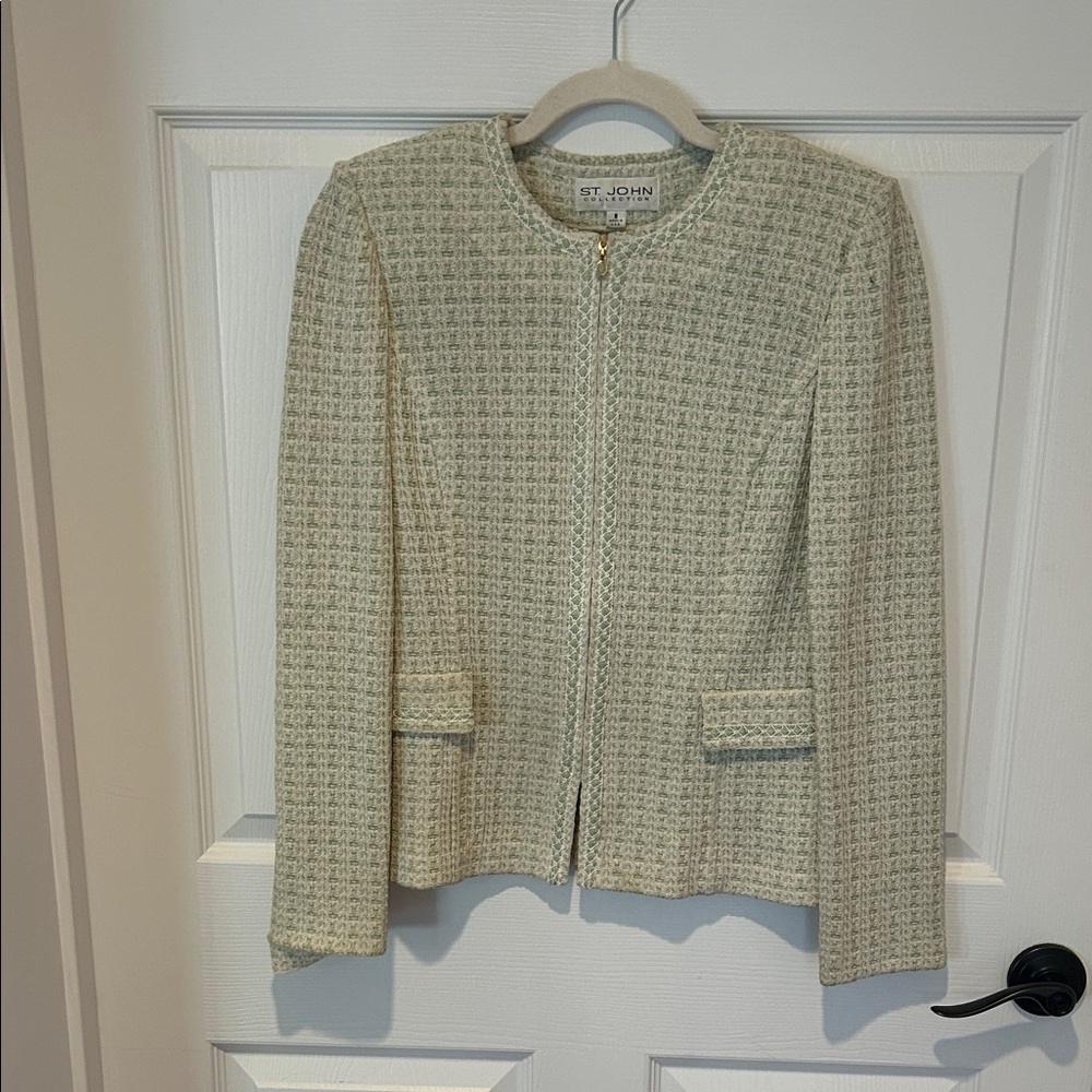 St. John Tweed Zip Jacket